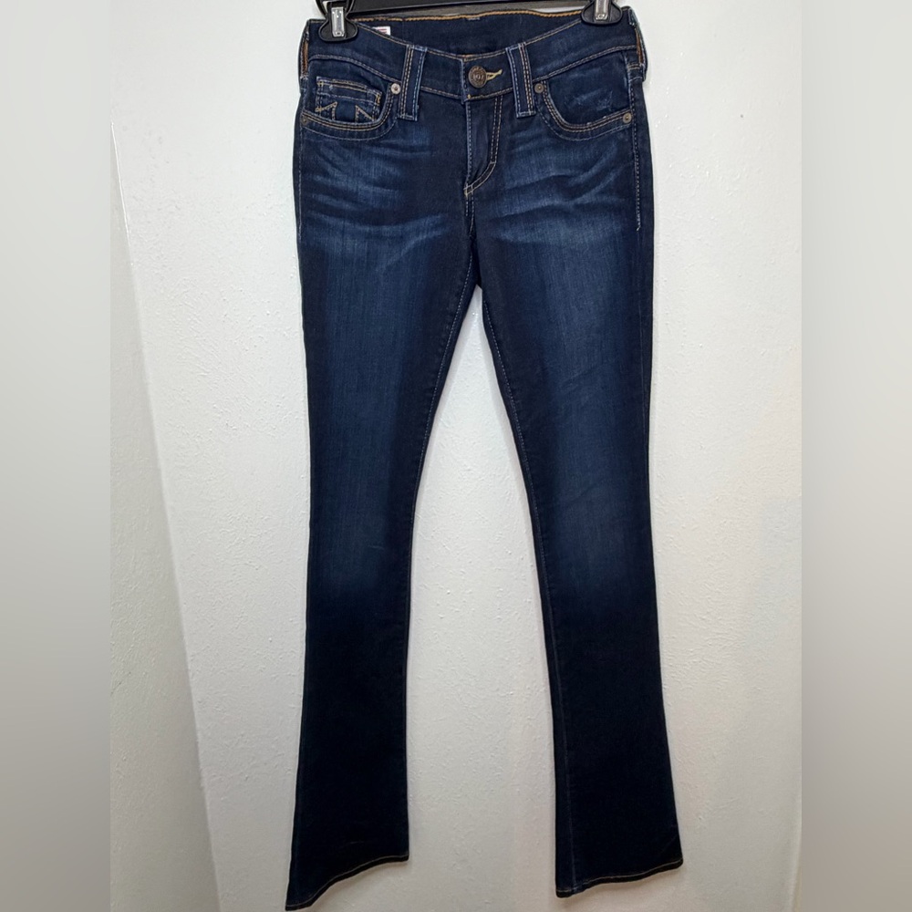 True Religion Lexy Dark Wash Low Rise Bootcut Jeans Size 24